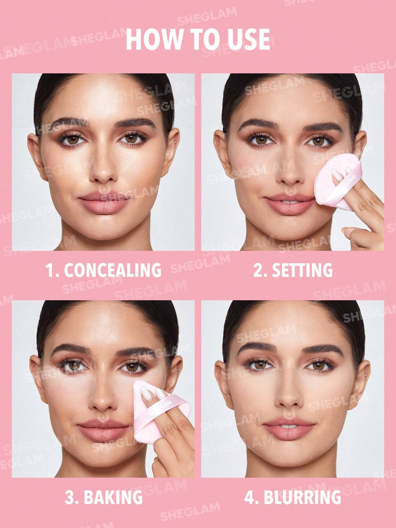 She Glam Insta-Ready Face & Under Eye Setting Powder Duo – Bubblegum