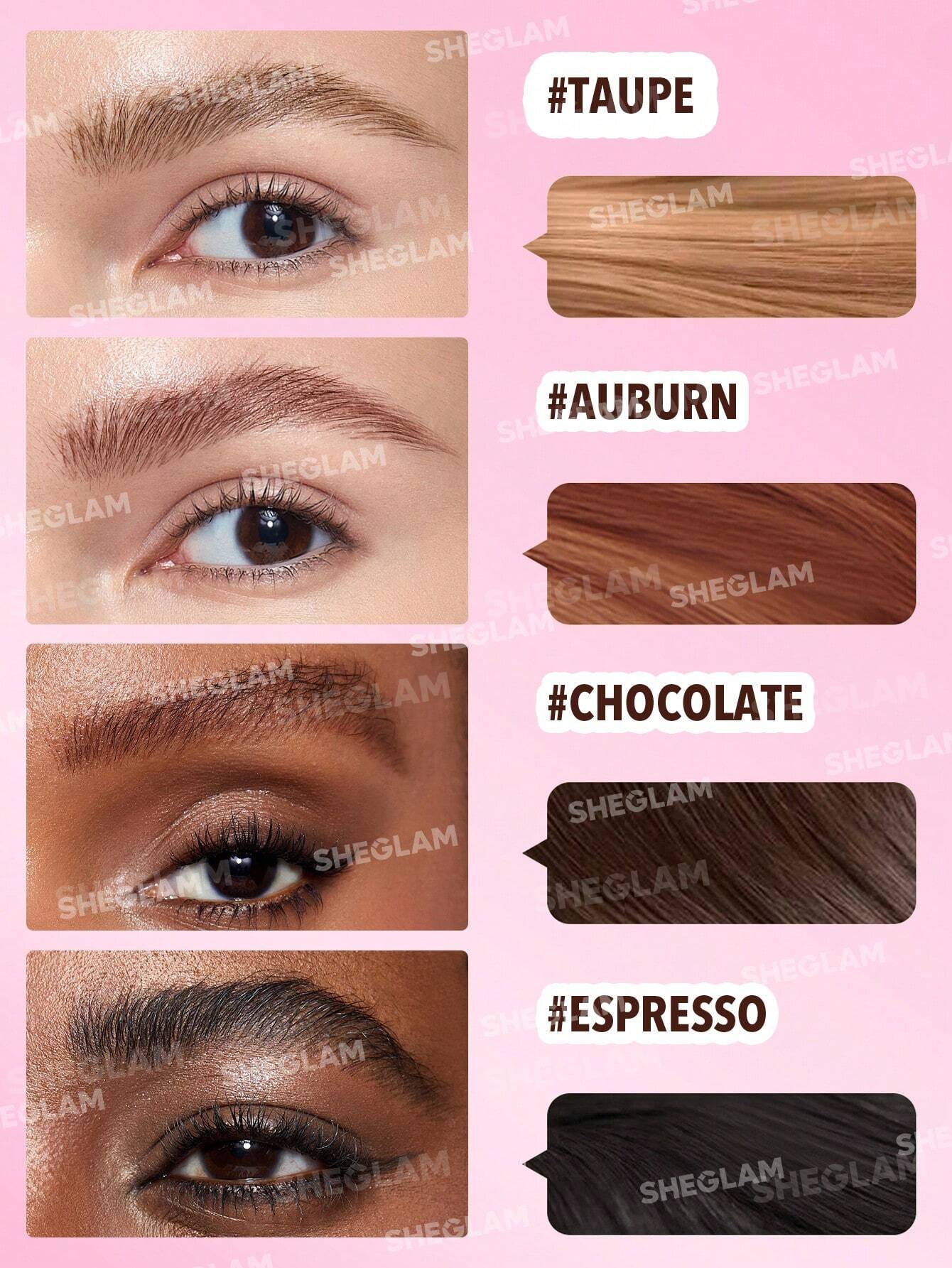 She Glam Brow-Fection Angled Brush & Dip – Chocolate