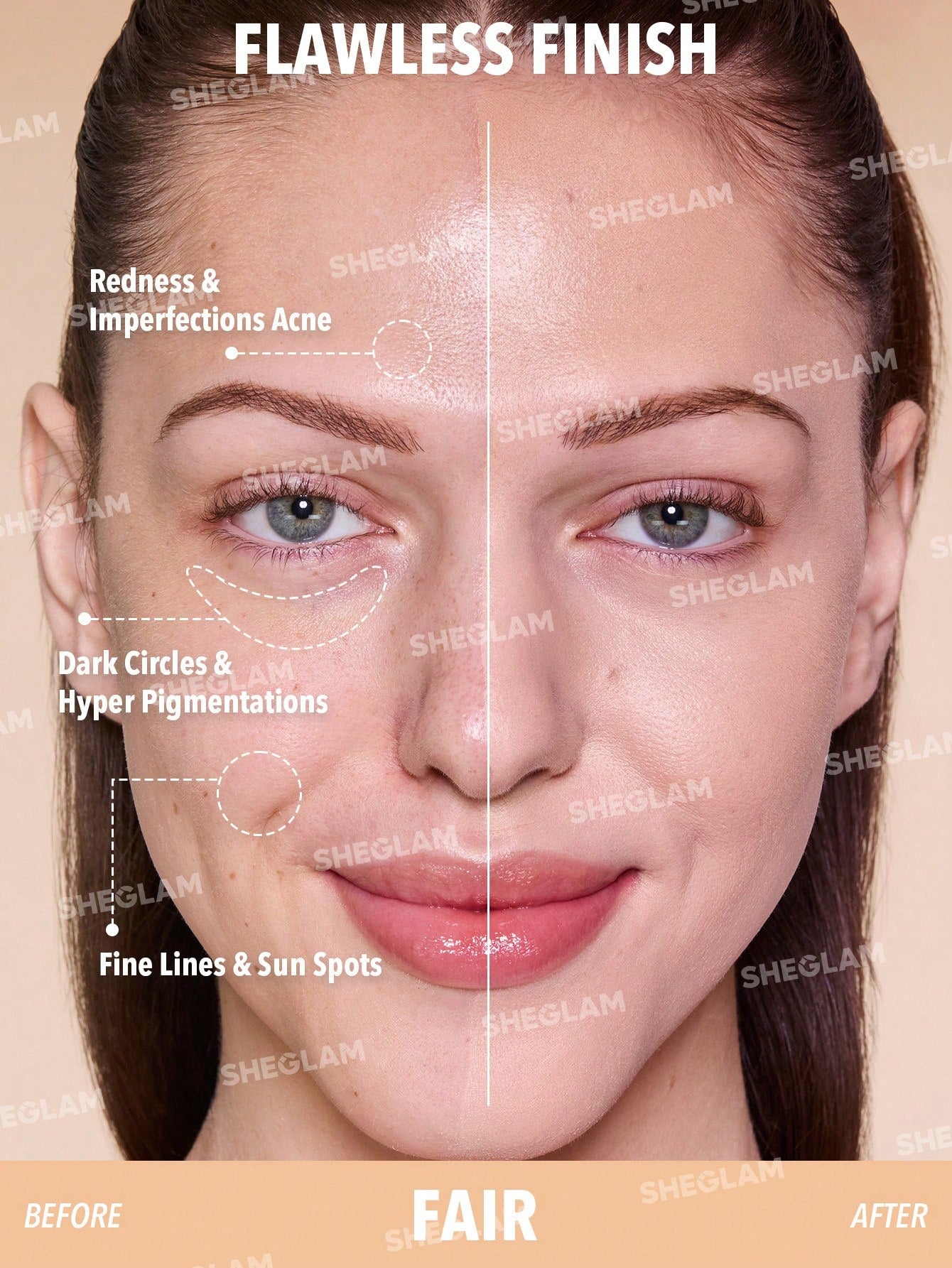 She Glam Skin Magnet High-Coverage Foundation Stick – Fair