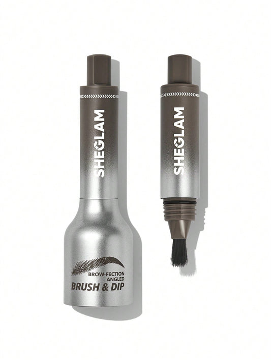 She Glam Brow-Fection Angled Brush & Dip – Espresso