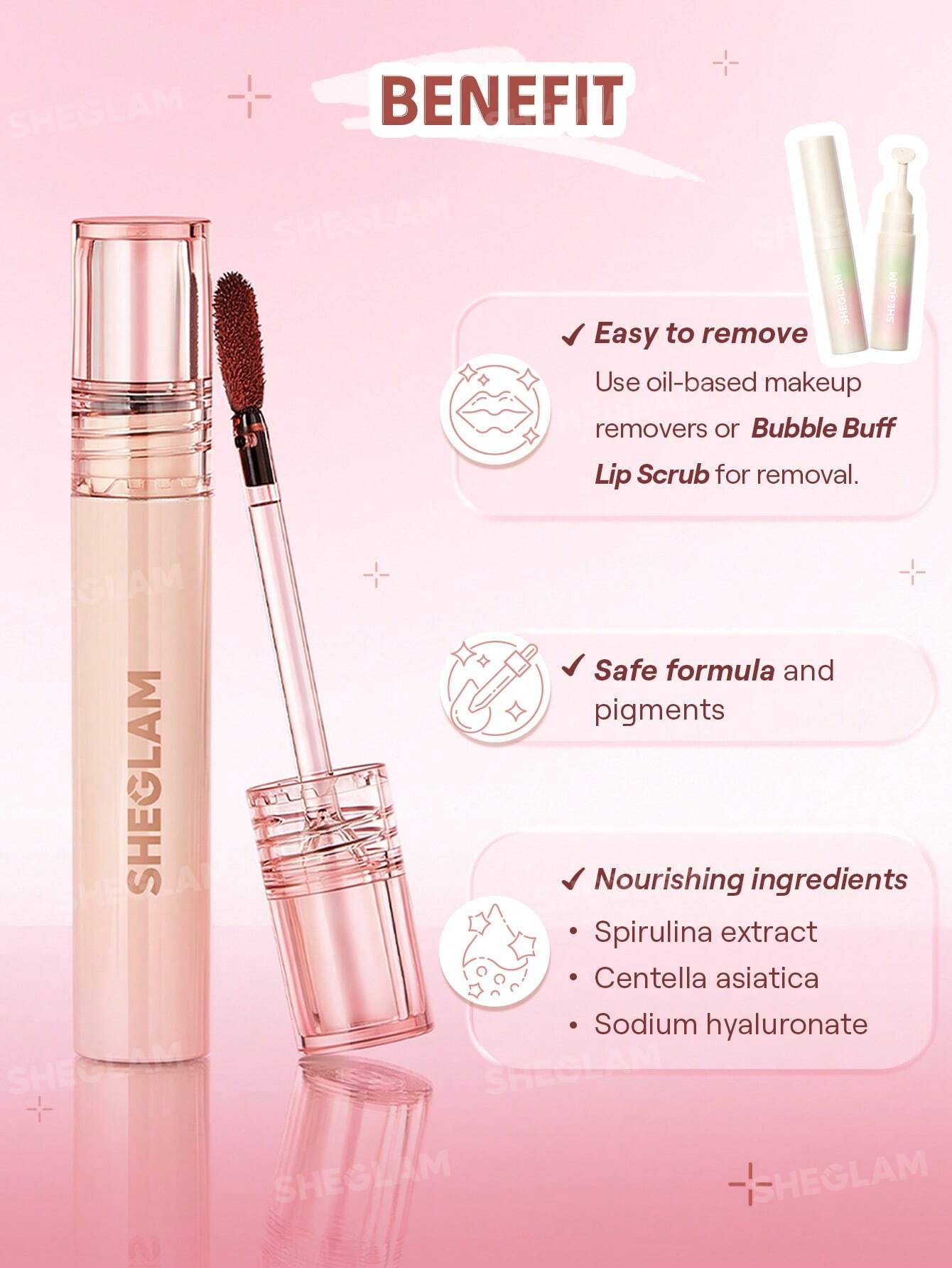 She Glam Line Perfect Peel-Off Lip Stain – Mauvelous