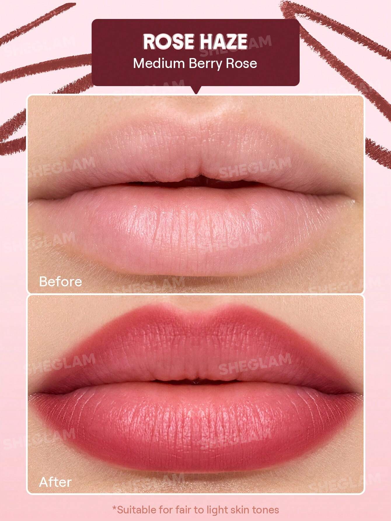 She Glam Cloudline Blur Lip Liner – Rose Haze