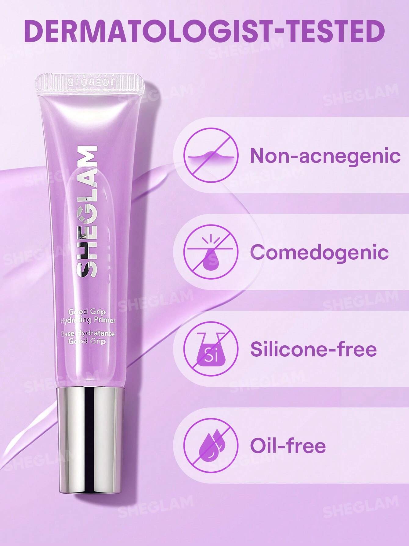 She Glam Good Grip Hydrating Primer – Blueberry + AHA (Travel Size)