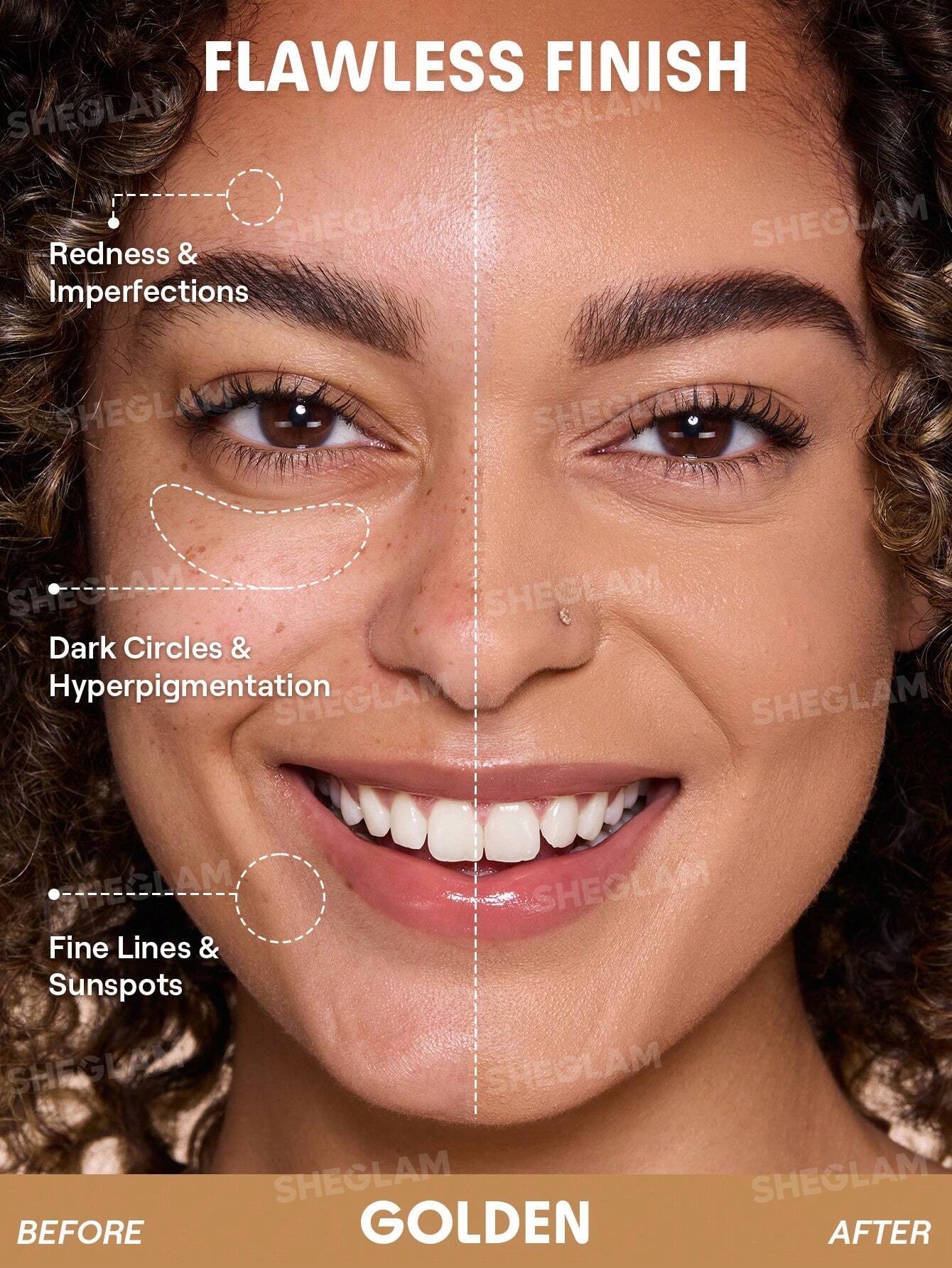 She Glam Lock & Go Long-Wear Cushion Foundation – Golden