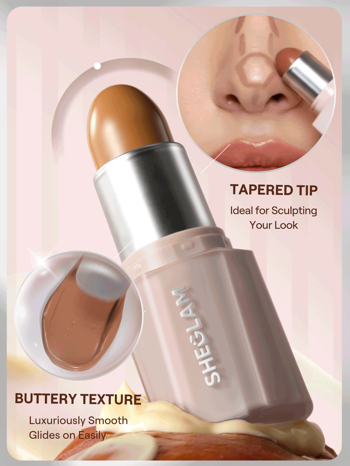 She Glam Buttery Buff Contour & Bronzer Stick – Tawny Amber