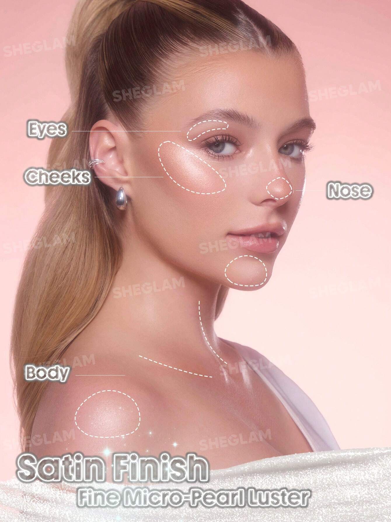 She Glam Buttery Bling Highlight Stick – Pink Satin