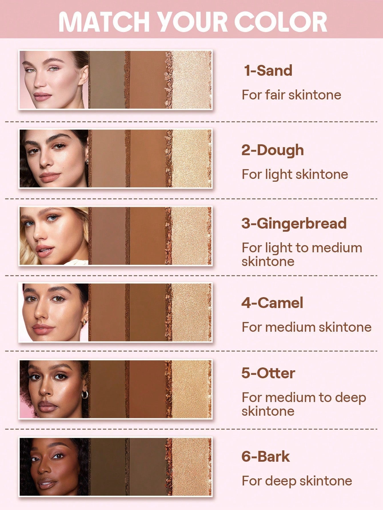 Trio Hero Face Palette-Gingerbread