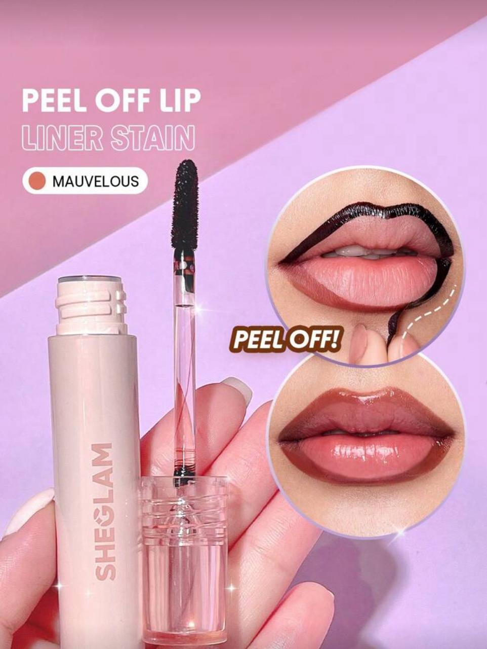 She Glam Line Perfect Peel-Off Lip Stain – Mauvelous